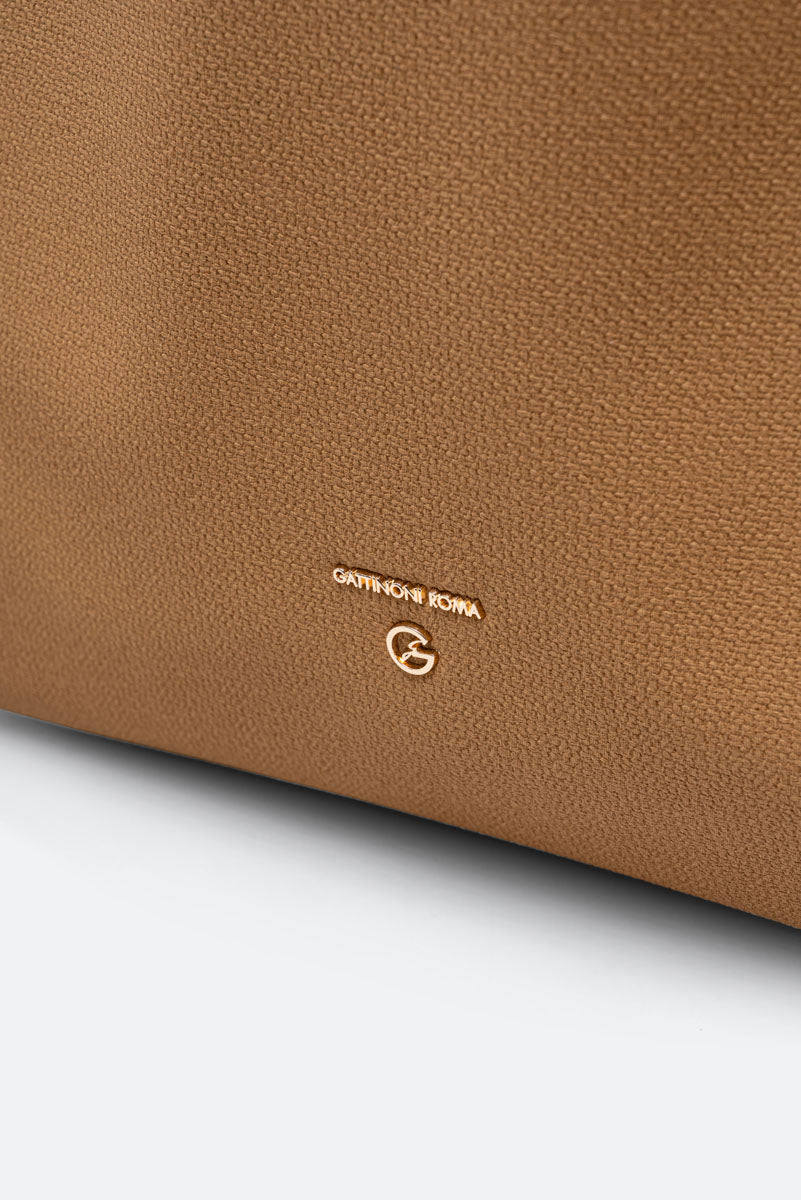 Teodosia Reversible Texture Borsa A Spalla Cuoio