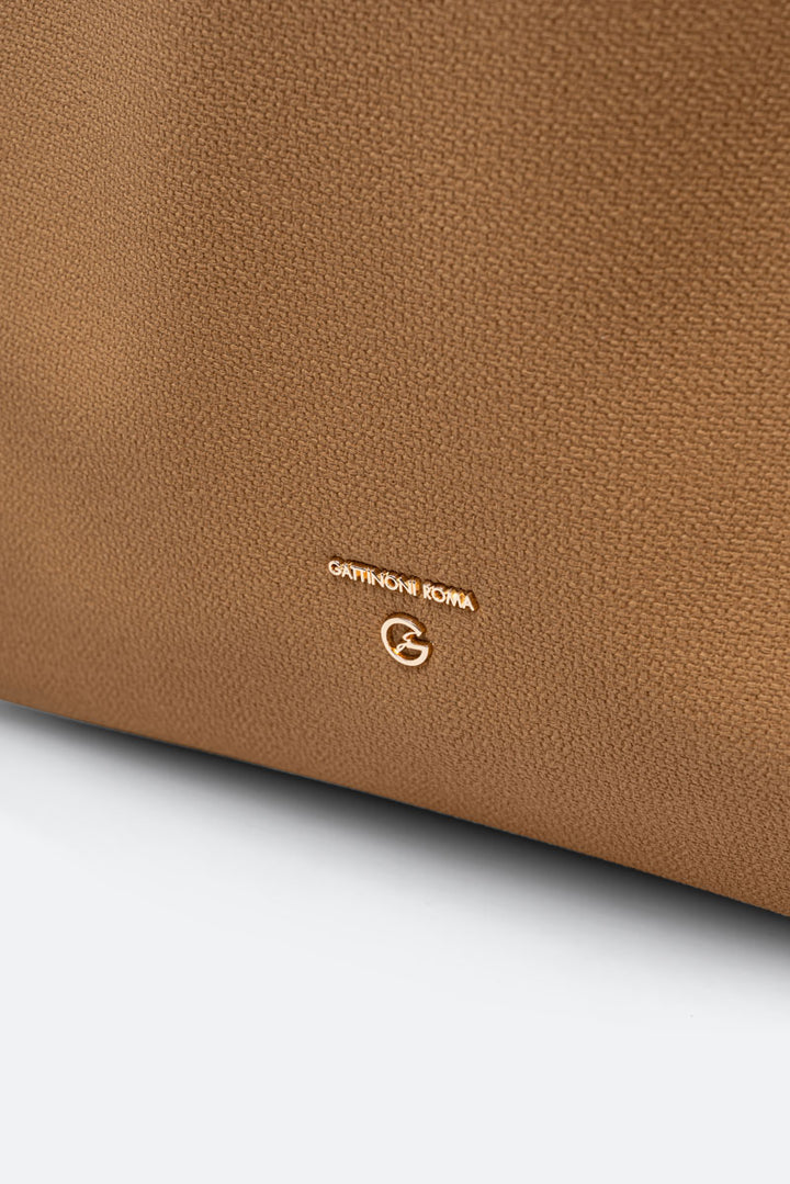 Teodosia Reversible Texture Borsa A Spalla Cuoio