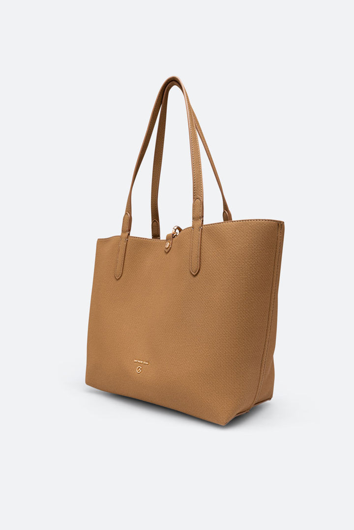 Teodosia Reversible Texture Borsa A Spalla Cuoio