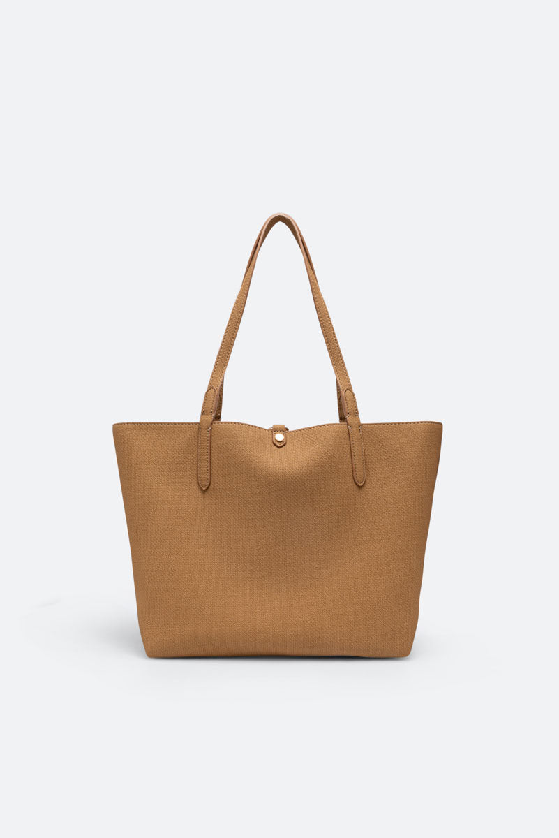 Teodosia Reversible Texture Borsa A Spalla Cuoio
