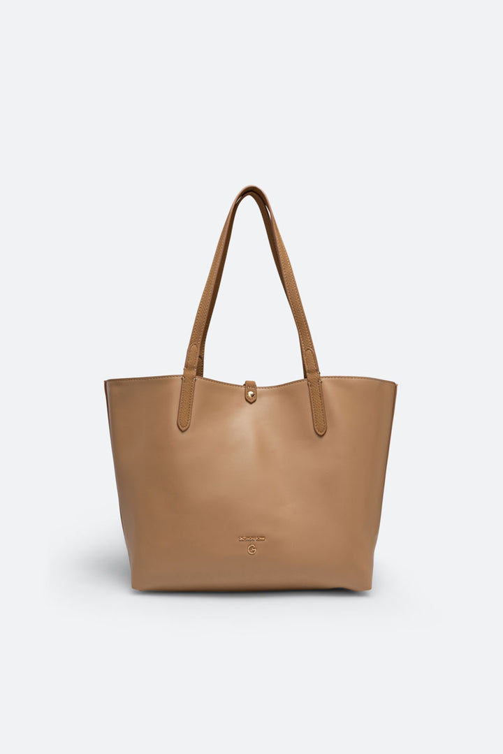 Teodosia Reversible Texture Borsa A Spalla Cuoio