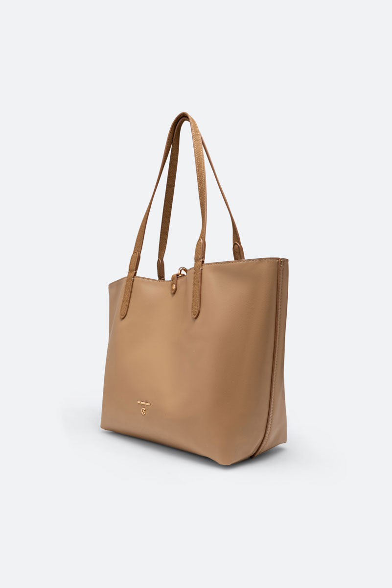 Teodosia Reversible Texture Borsa A Spalla Cuoio