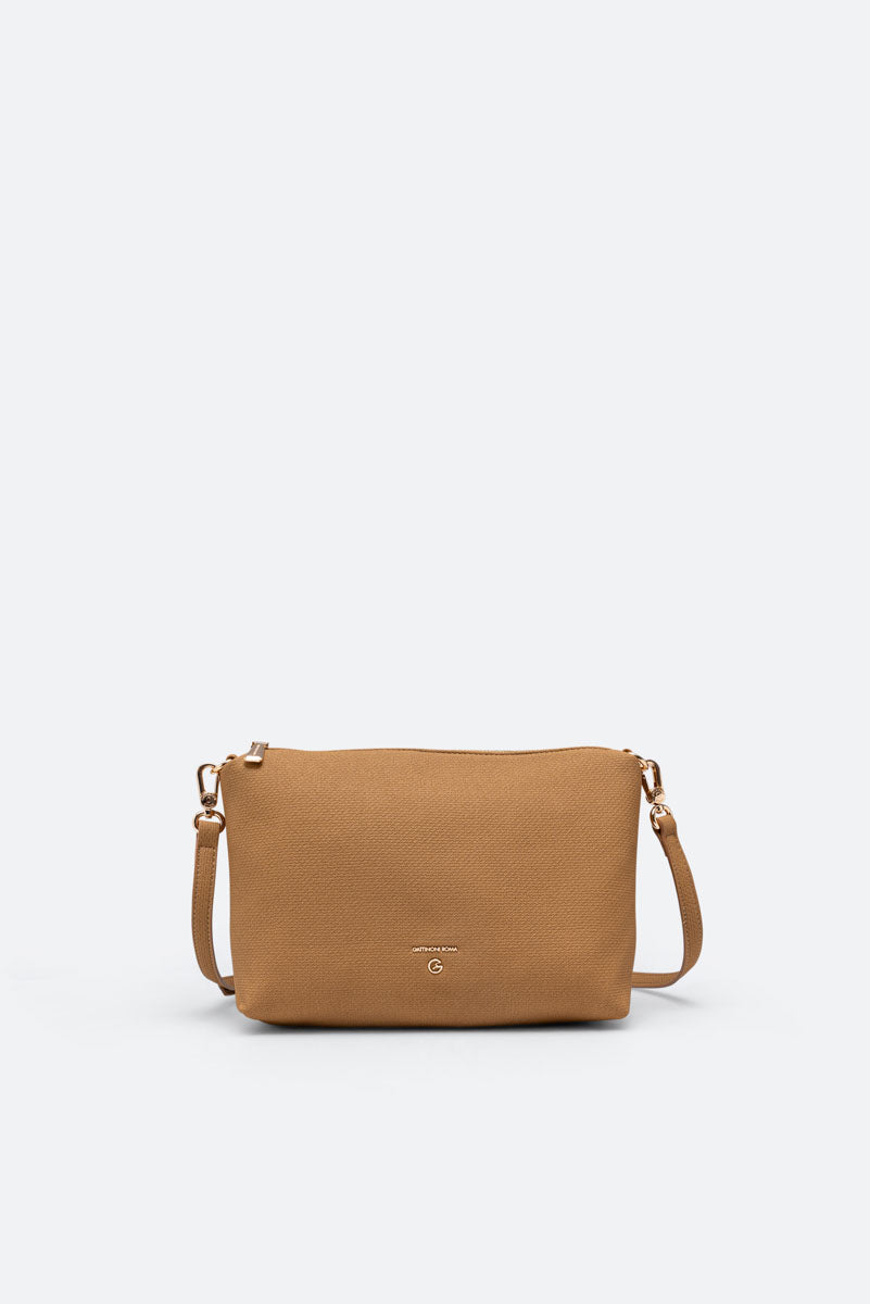 Teodosia Reversible Texture Borsa A Spalla Cuoio