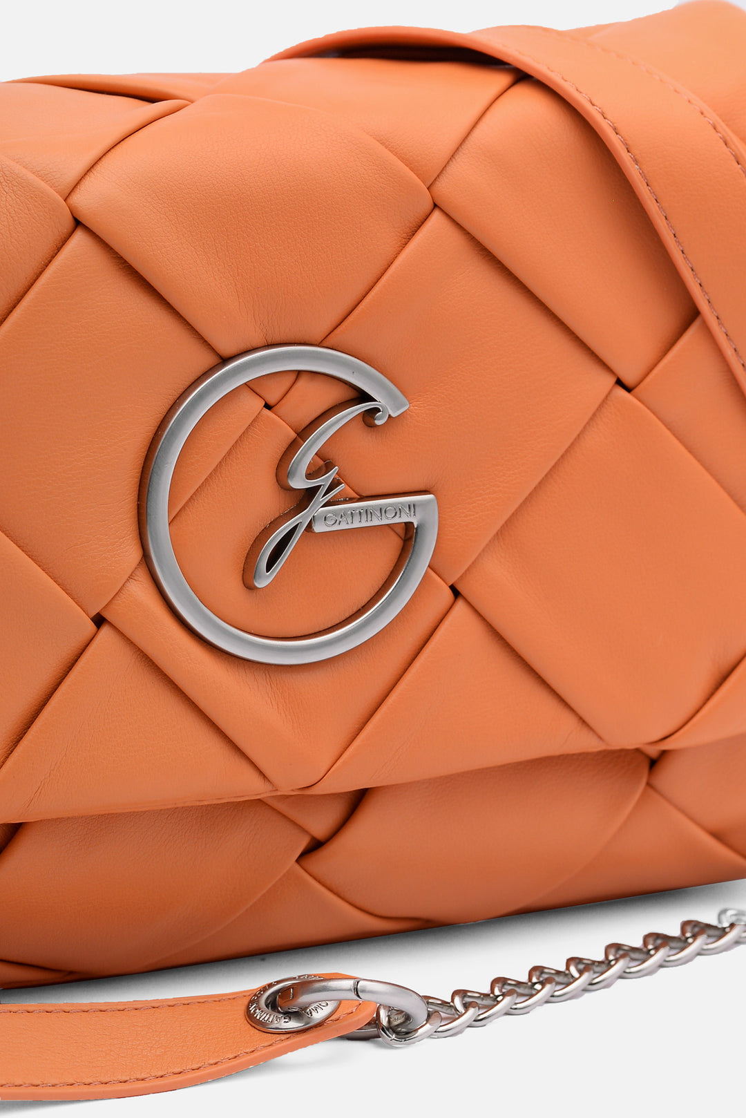 Crossbody Couture con flap arancione