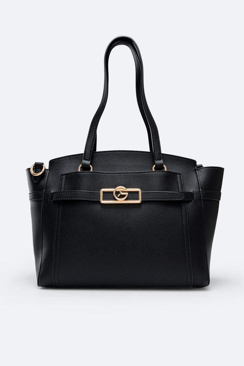 Lady Double Handle Bag PU Black