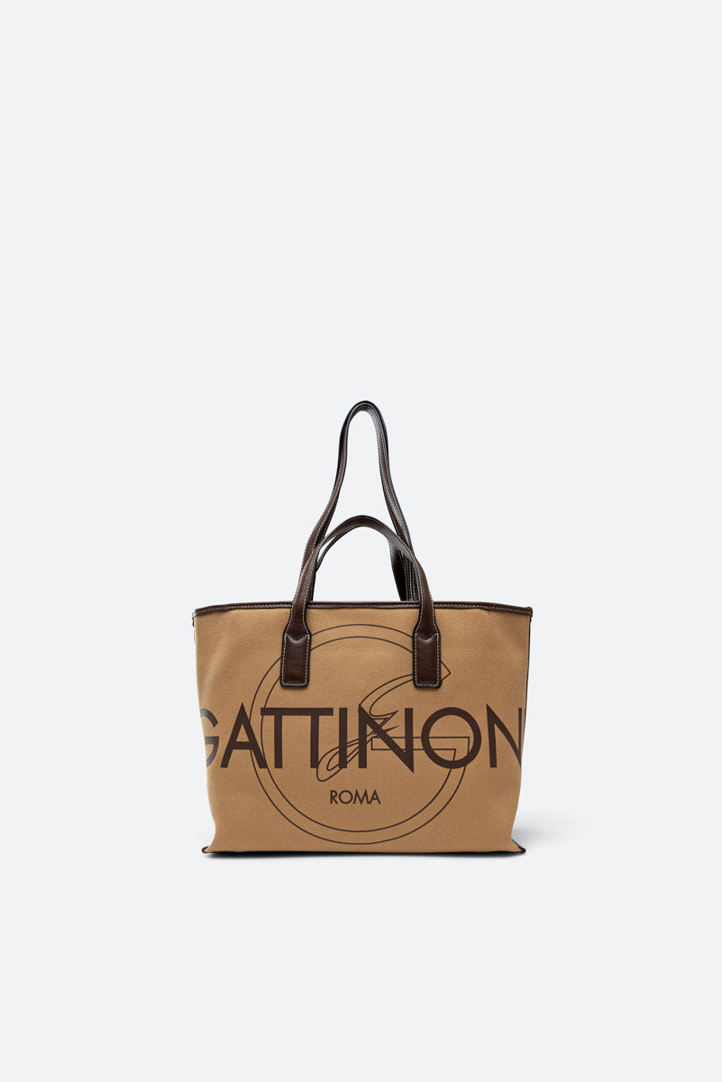 Shopping Bag I Am Logo medium in cotone