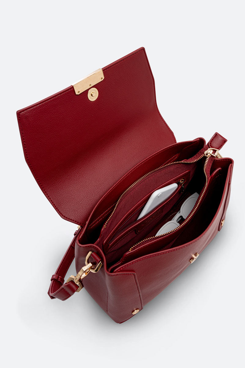 Borsa a Tracolla Roomy Dark Red