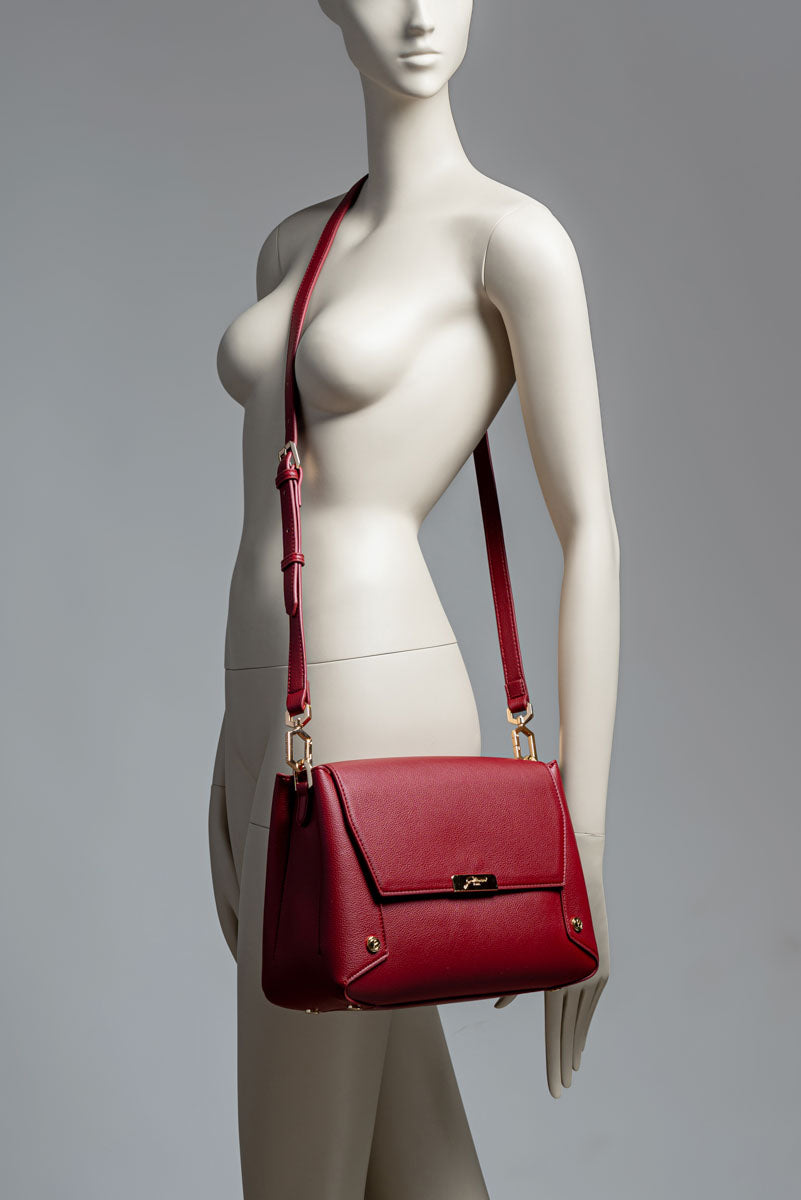 Borsa a Tracolla Roomy Dark Red