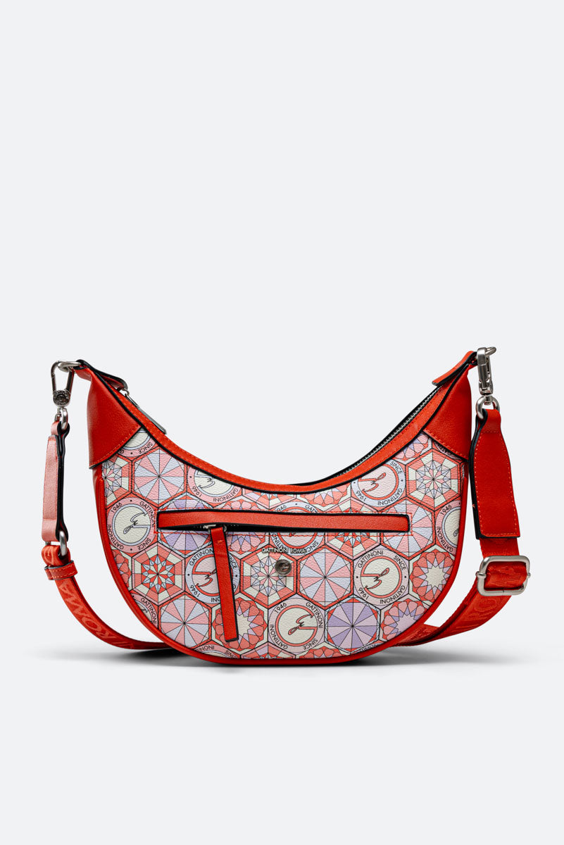 Teodosia Daily Small Hobo PVC New Teod./PU Coral/Coral Red