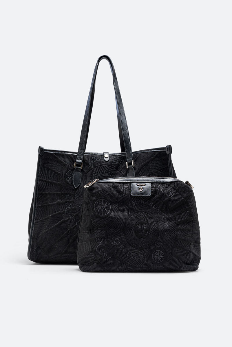 Tote Bag Sole Planetarium Nero