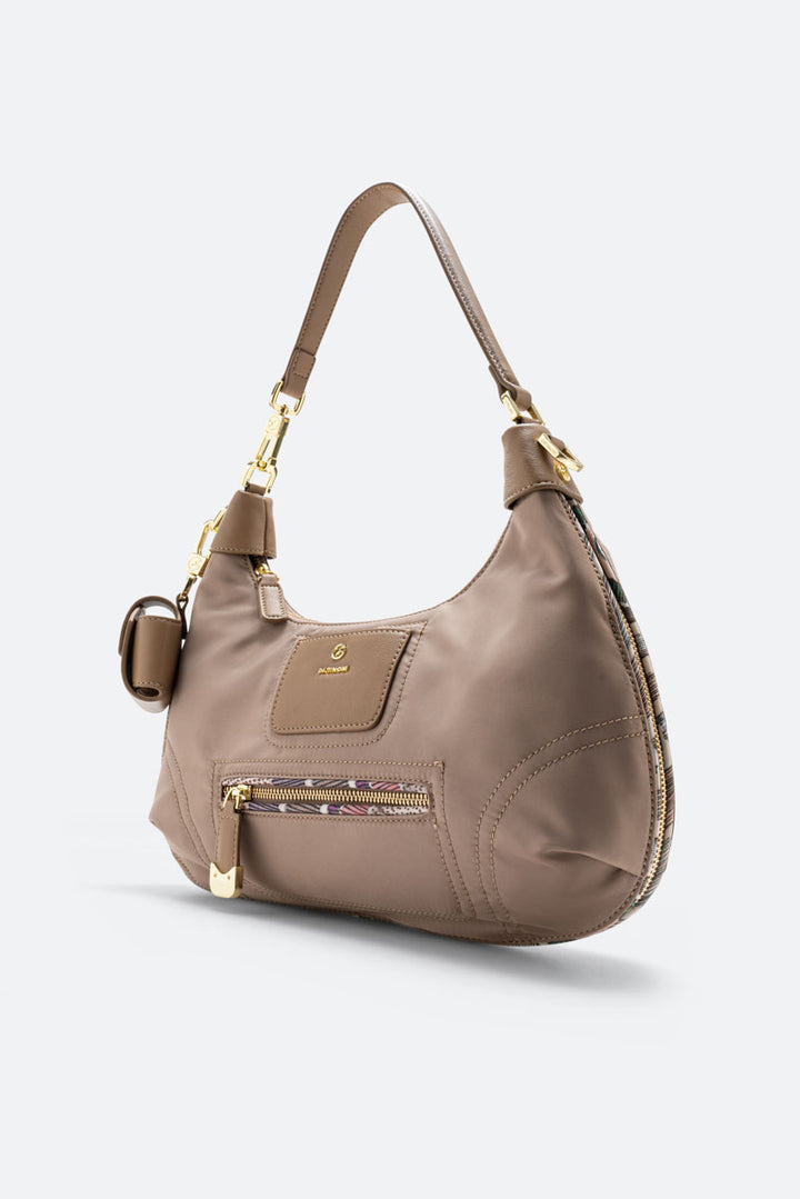 Borsa Hobo Colorsoul in nylon beige