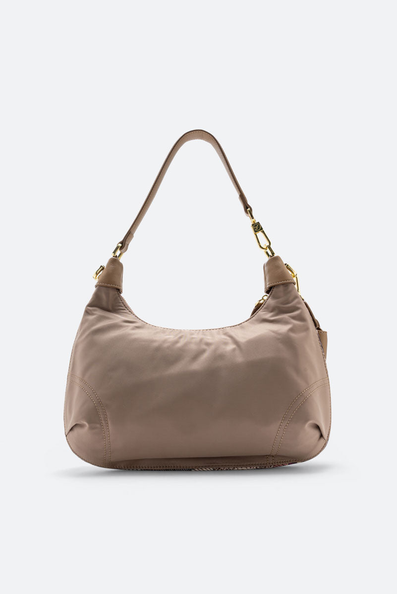 Borsa Hobo Colorsoul in nylon beige