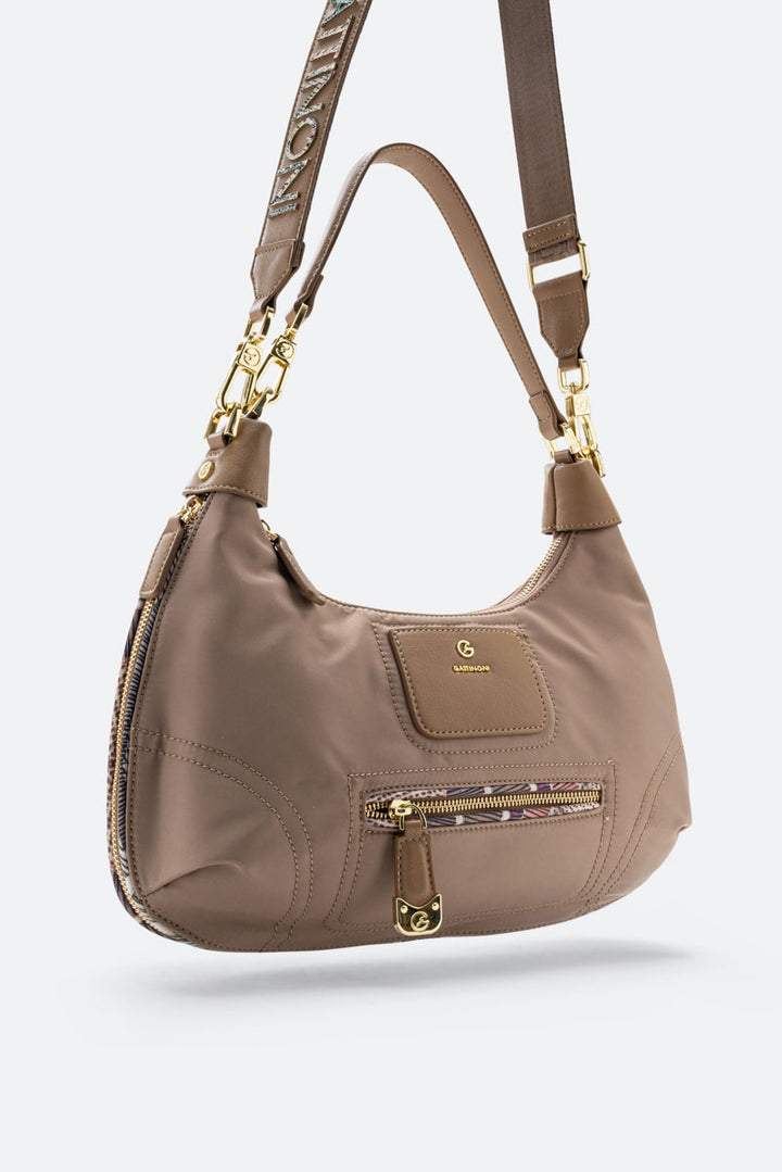 Borsa Hobo Colorsoul in nylon beige