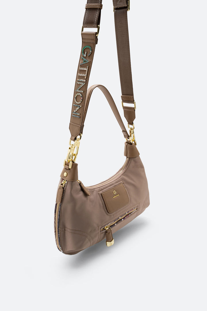 Borsa Hobo Colorsoul in nylon beige