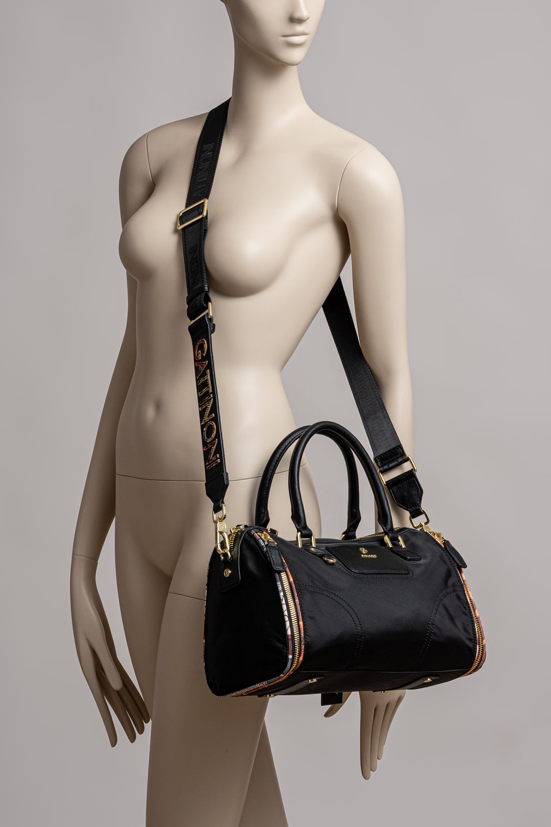 Bauletto Colorsoul in nylon nero