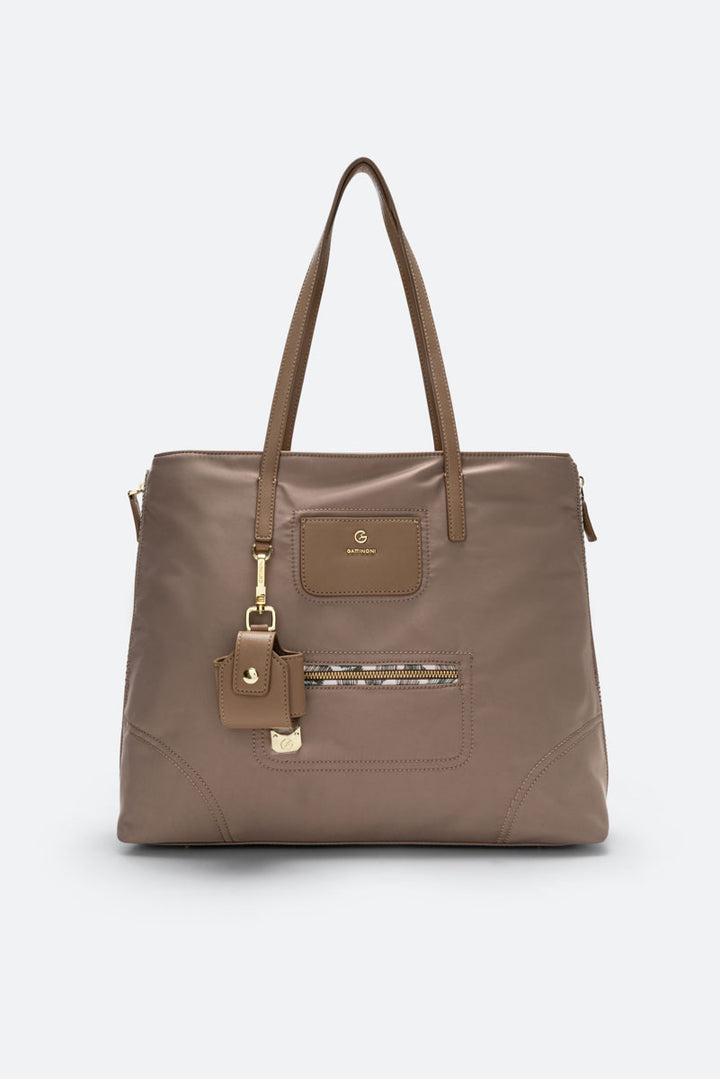 Colorsoul Large Shopping Polyester/PU Beige/Planet.Watercolor