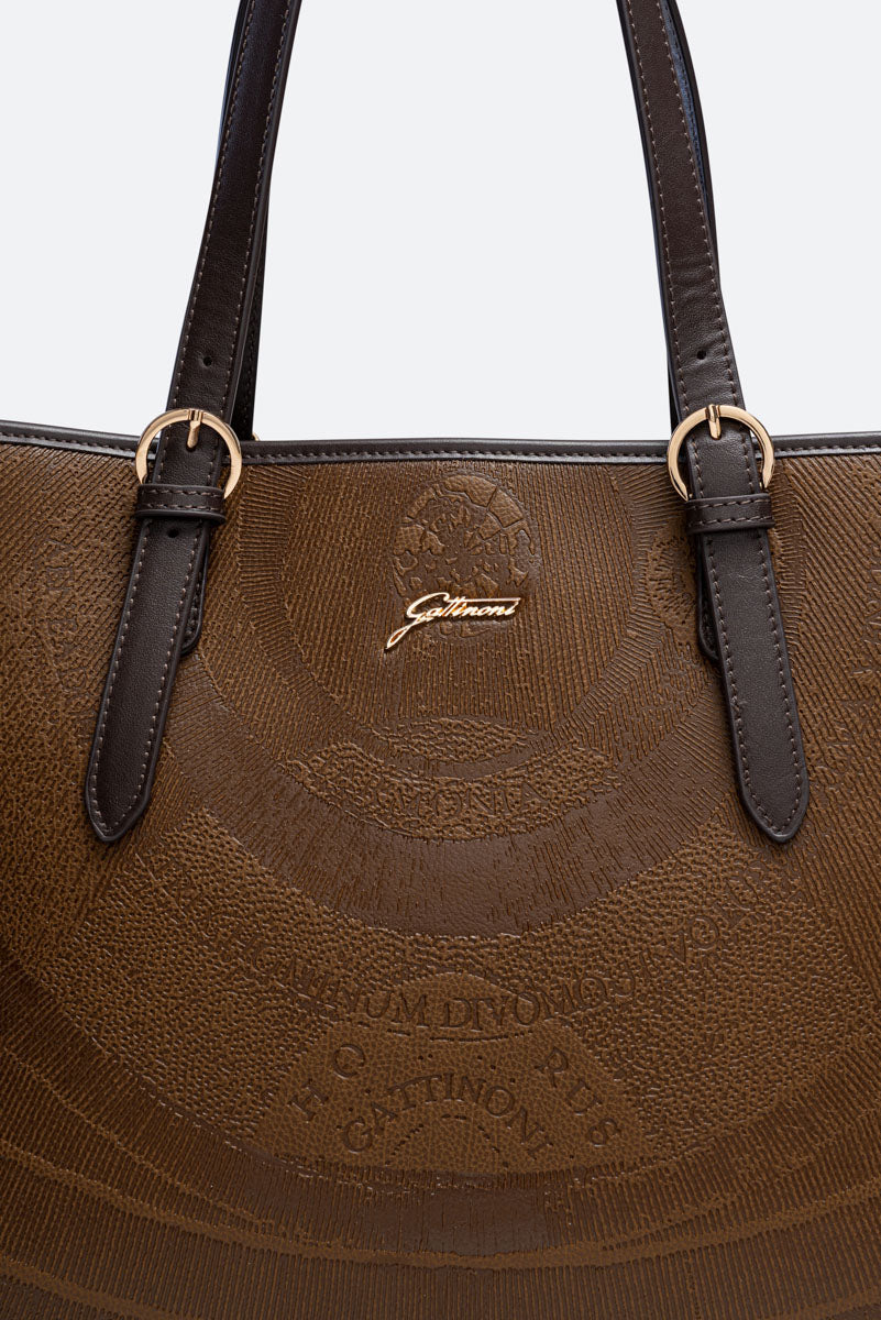 Shopping grande Planetarium Engrave marrone