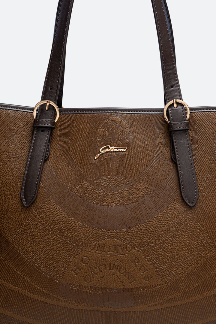 Shopping grande Planetarium Engrave marrone