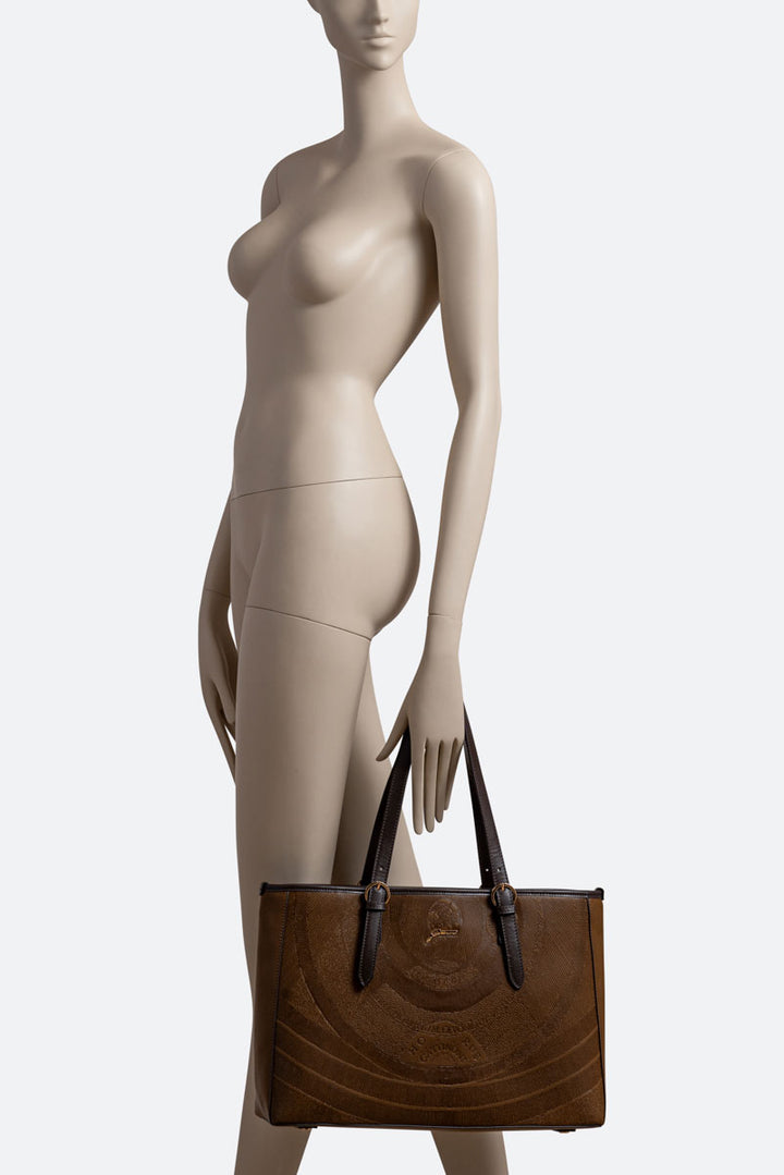 Shopping grande Planetarium Engrave marrone