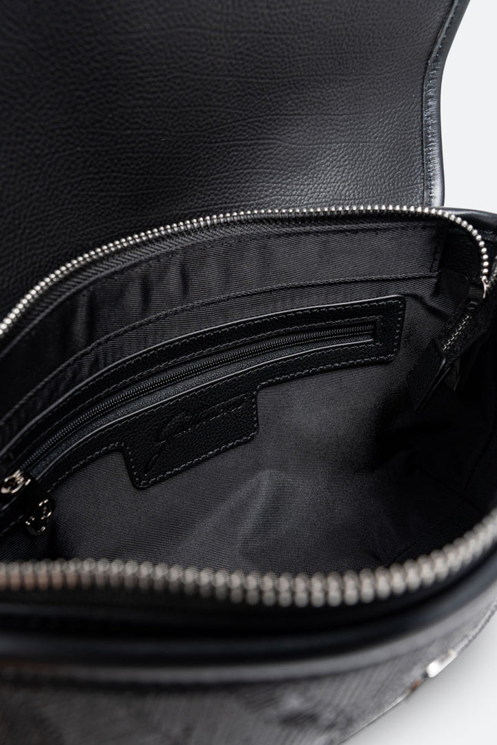 Borsa con patta Planetarium Engrave Nero