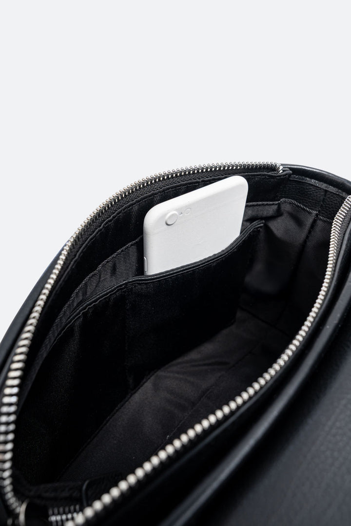 Borsa con patta Planetarium Engrave Nero