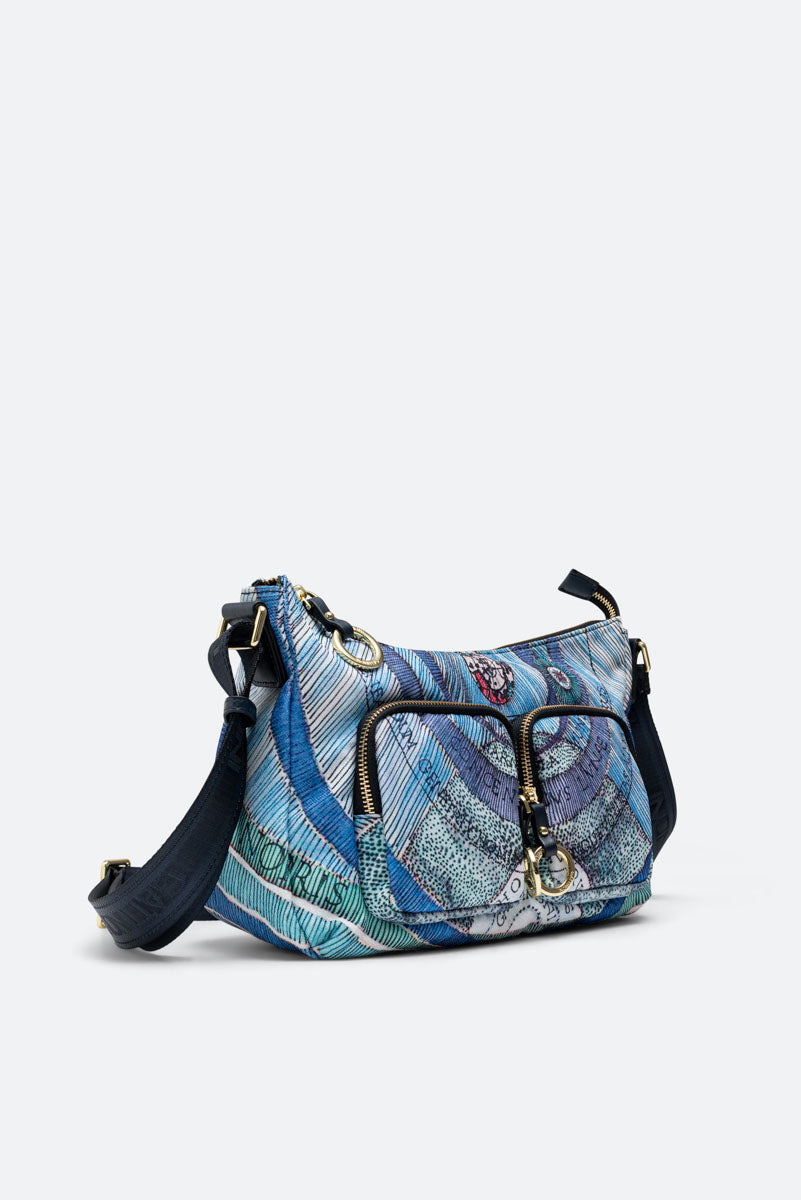 Maya Borsa A Spalla Acquamarine-Blu