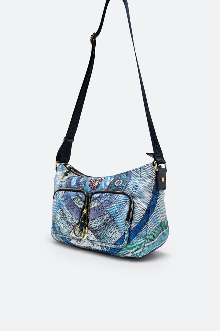 Maya Borsa A Spalla Acquamarine-Blu