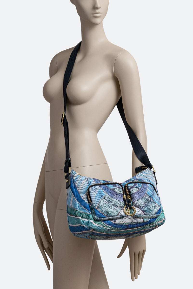 Maya Borsa A Spalla Acquamarine-Blu