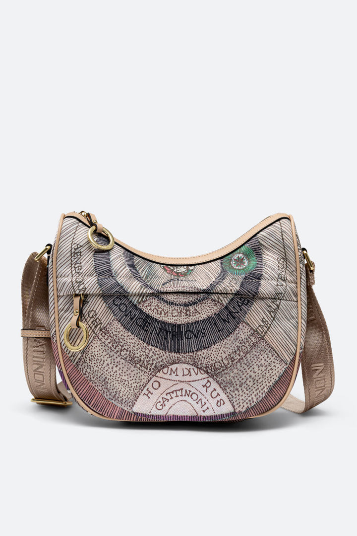 Maya Small Hobo Nylon/Leather Watercolor/Beige_Gattinoni