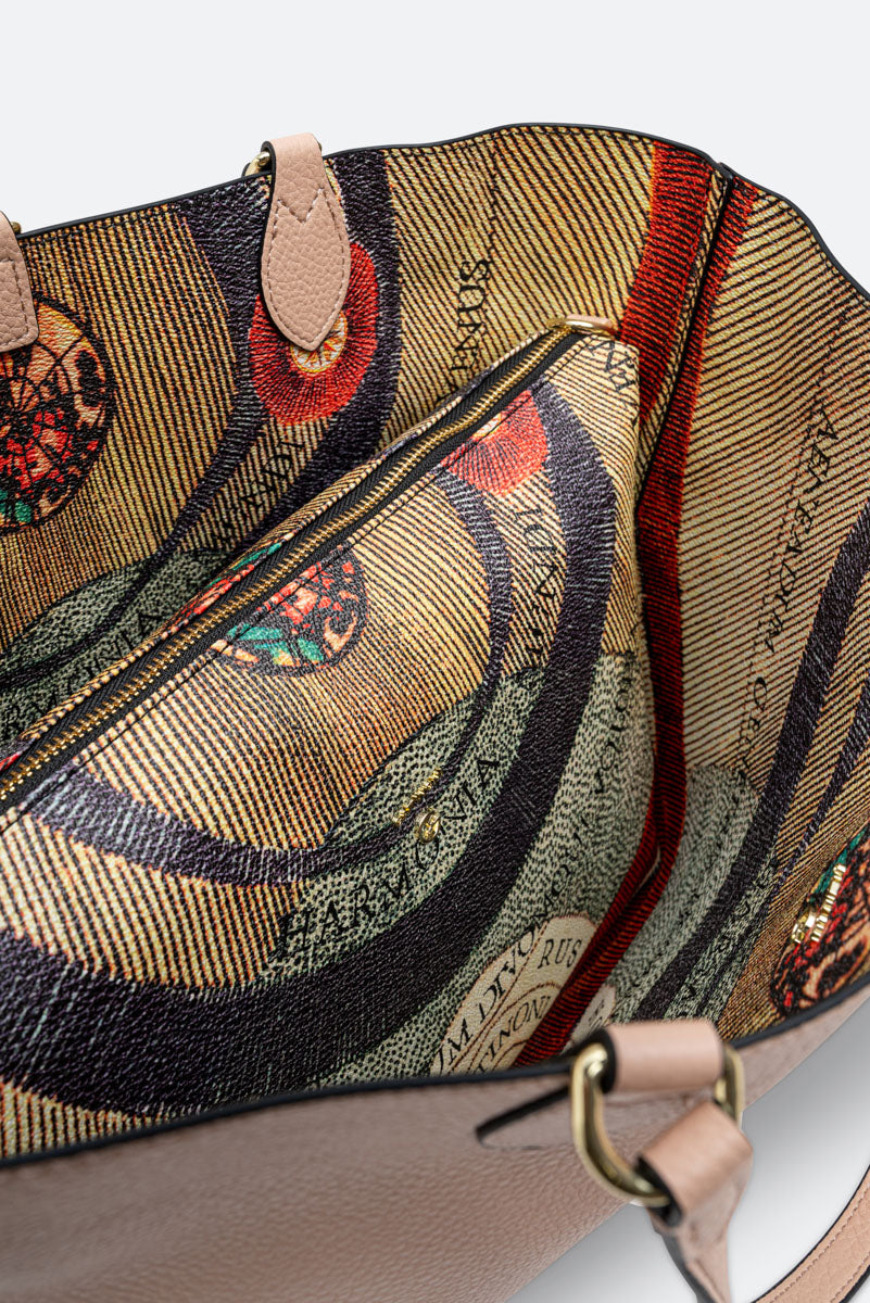 Planetarium Reversible Borsa A Spalla Elsa Classic-Beige