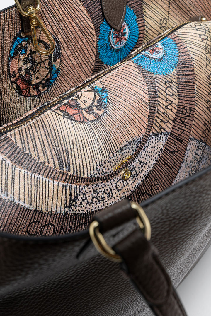 Borsa a spalla Planetarium Reversible Verde