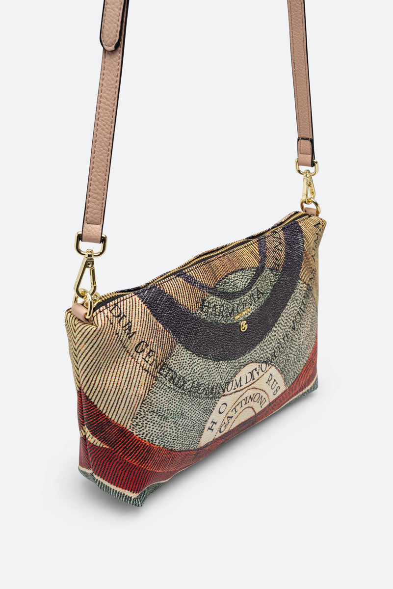 Planetarium Reversible Borsa A Spalla Alida Classic-Beige