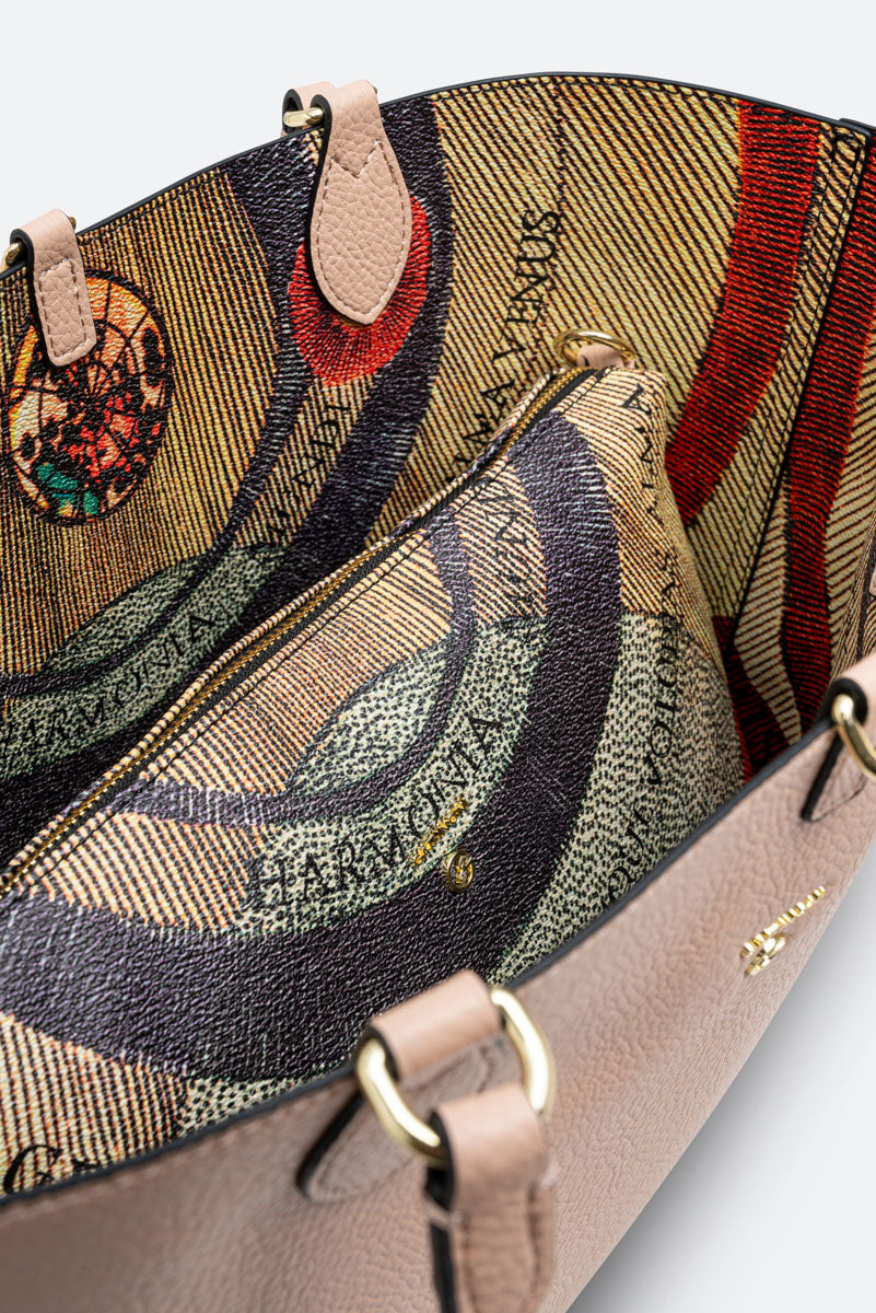 Planetarium Reversible Borsa A Spalla Alida Classic-Beige