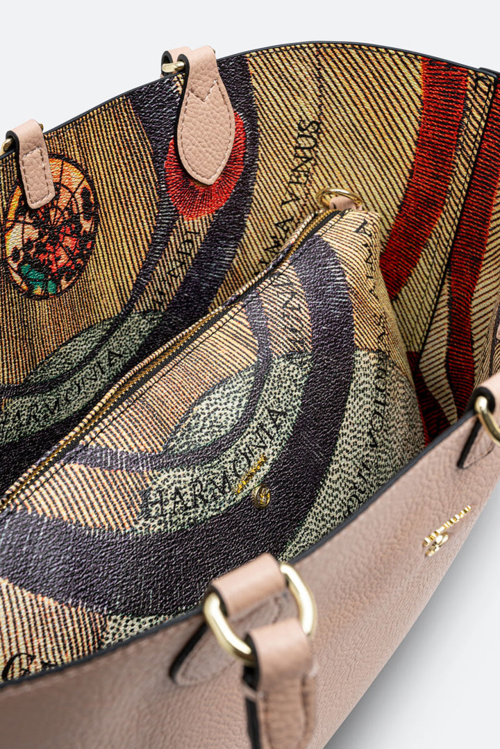 Planetarium Reversible Borsa A Spalla Alida Classic-Beige