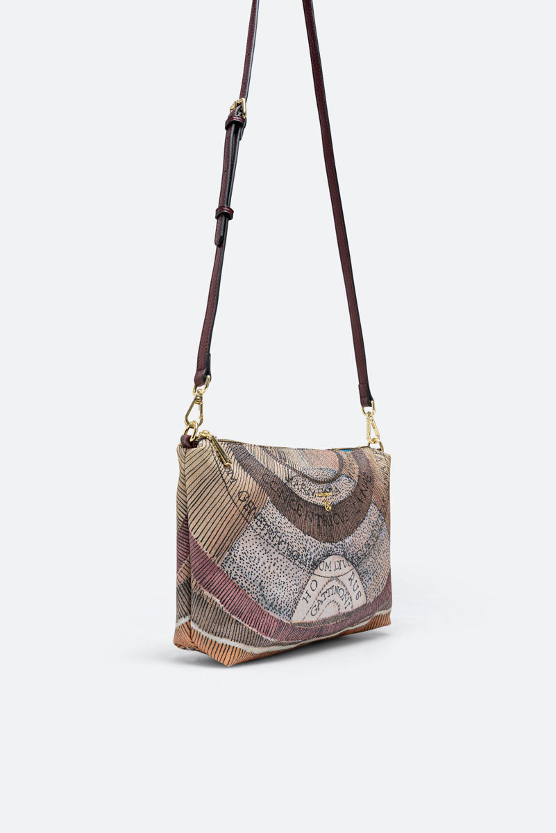 Borsa a spalla piccola Planetarium Reversible Vinaccia
