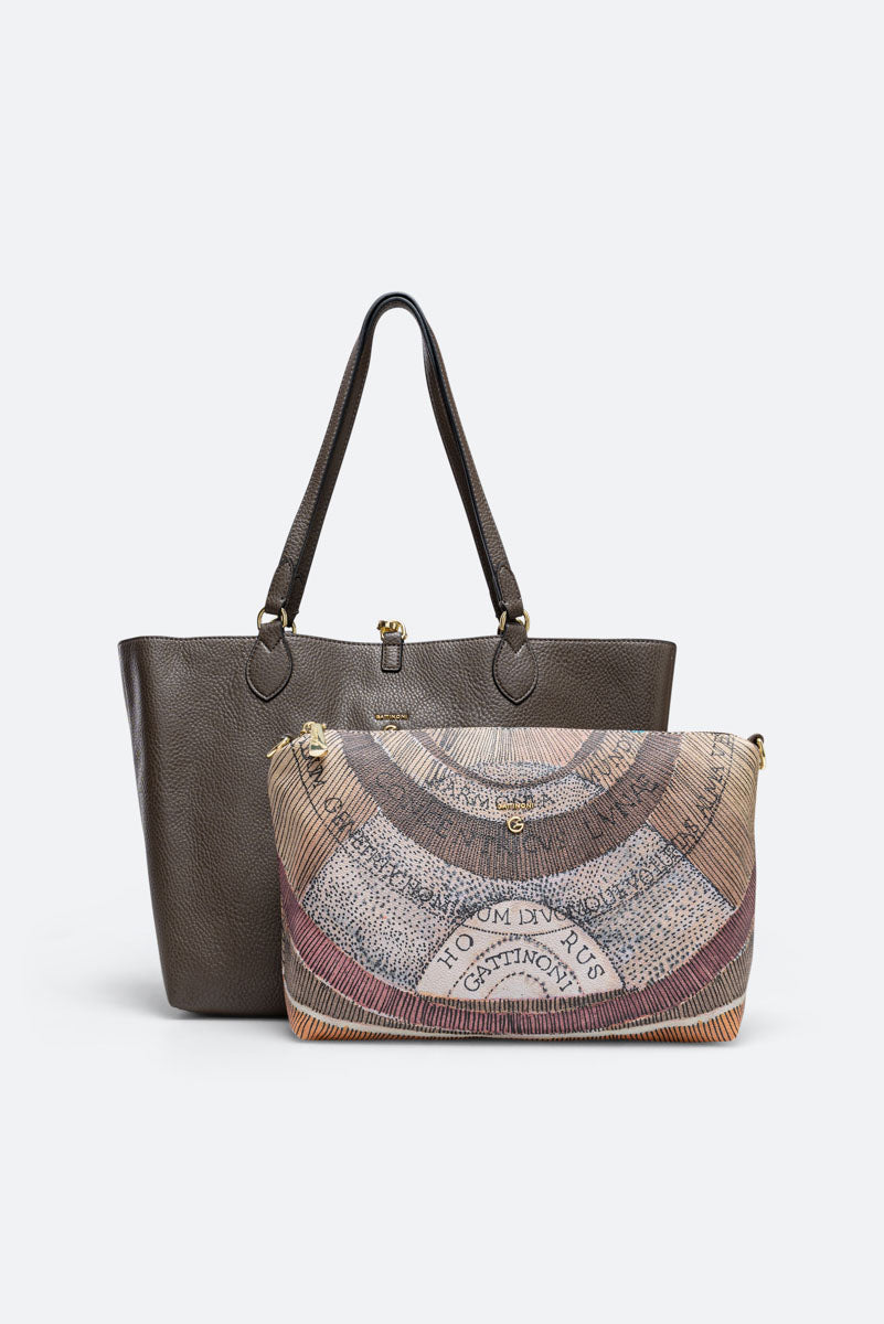 Borsa a spalla piccola Planetarium Reversible Verde