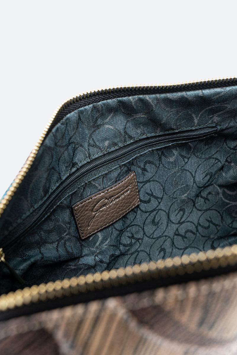 Borsa a spalla piccola Planetarium Reversible Verde