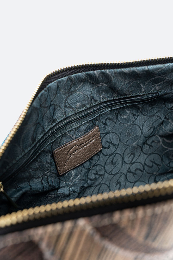 Borsa a spalla piccola Planetarium Reversible Verde