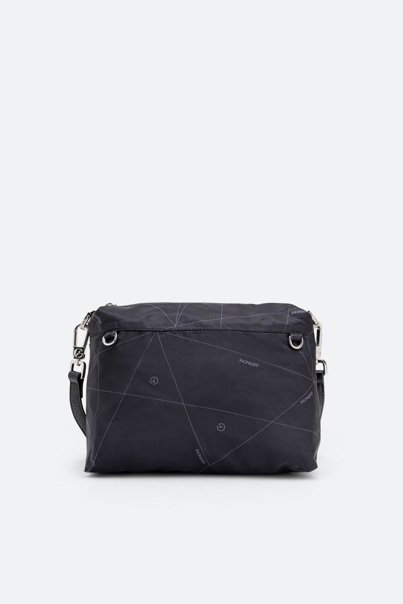 Borsa a spalla reversibile piccola Planetarium Black Nero
