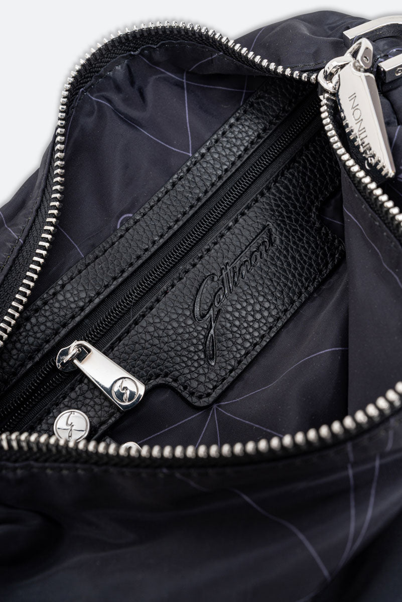 Borsa a spalla reversibile piccola Planetarium Black Nero