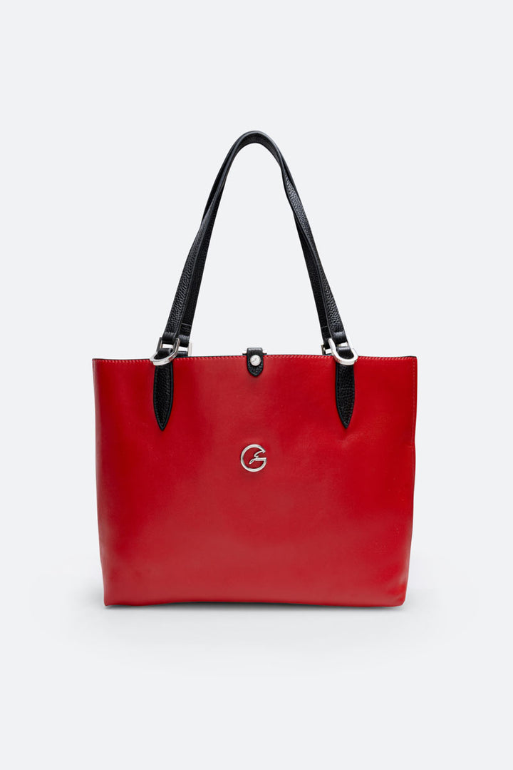 Borsa a spalla reversibile piccola Planetarium Black Rosso