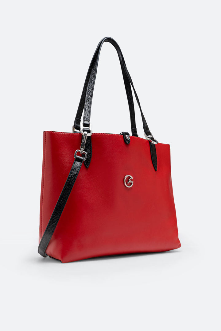 Borsa a spalla reversibile piccola Planetarium Black Rosso