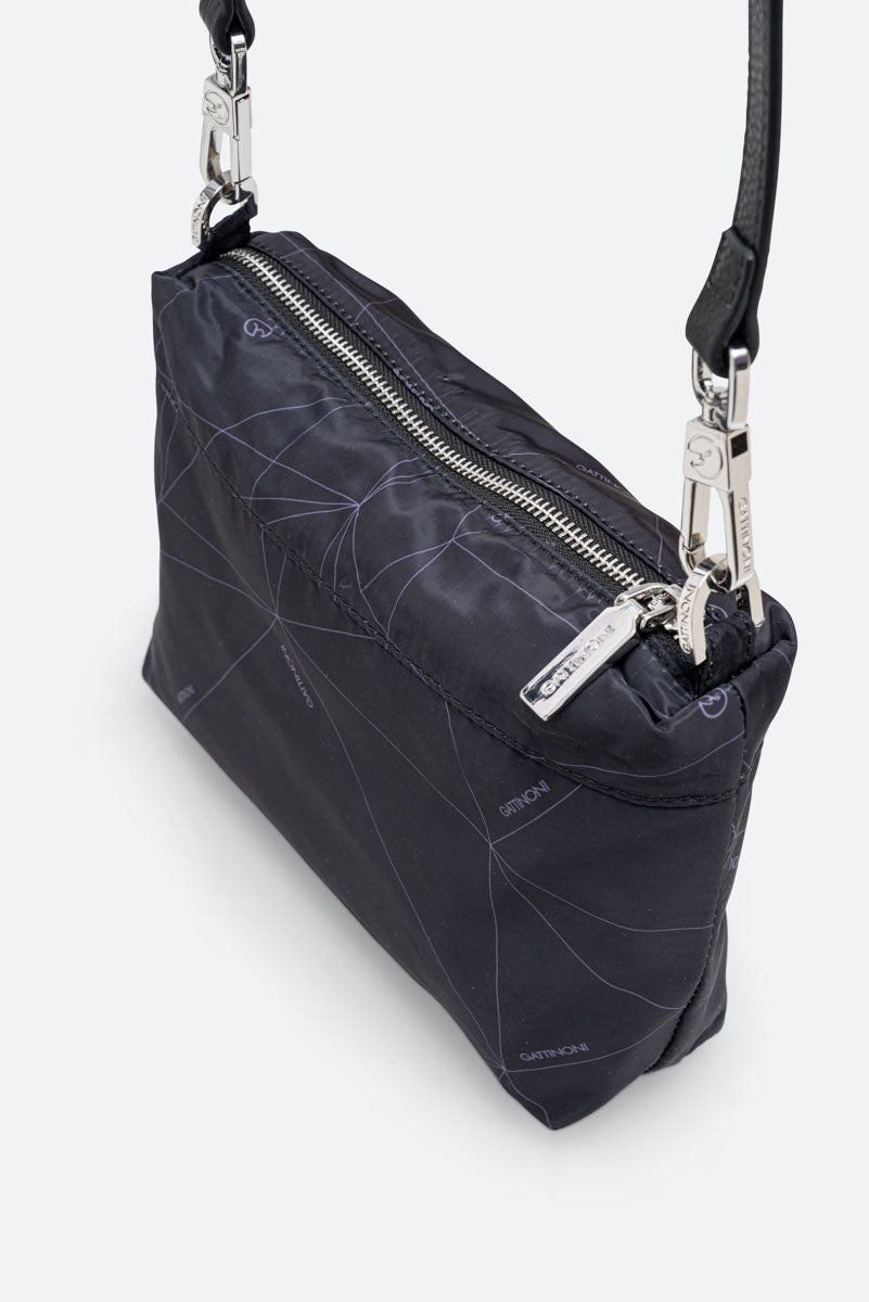 Borsa a spalla reversibile piccola Planetarium Black Rosso