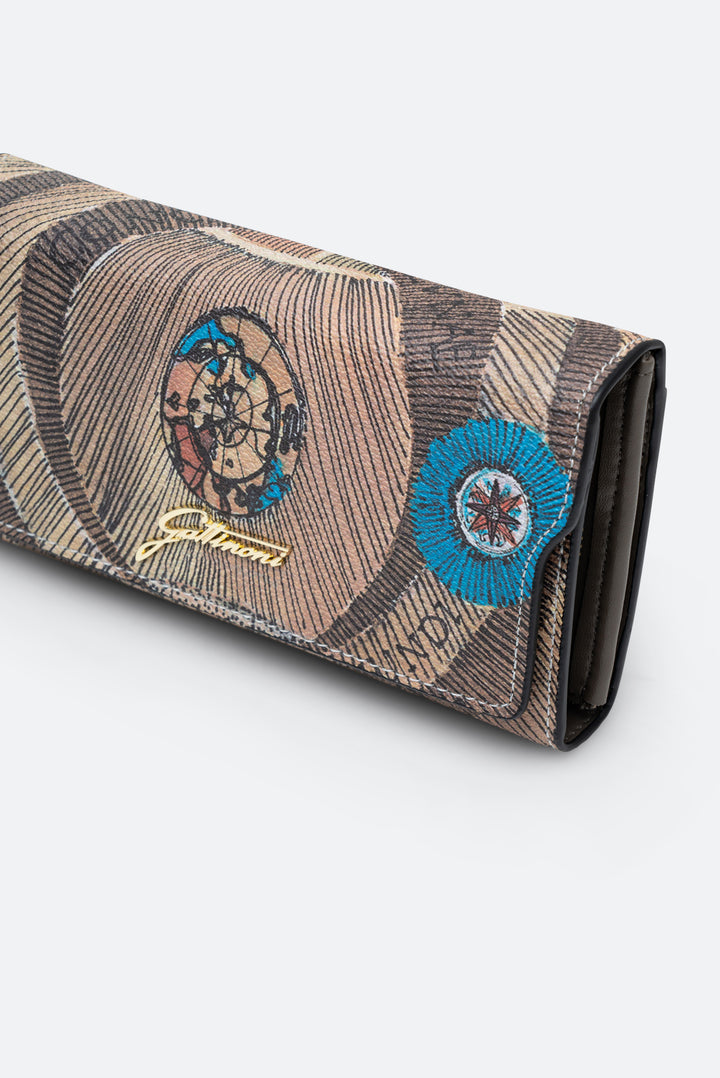 Portafoglio con patta Planetarium Wild