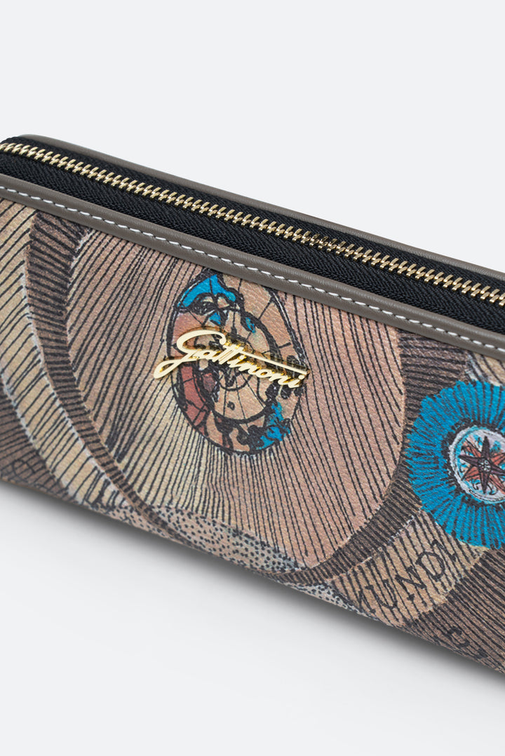 Portafoglio con zip Planetarium Wild