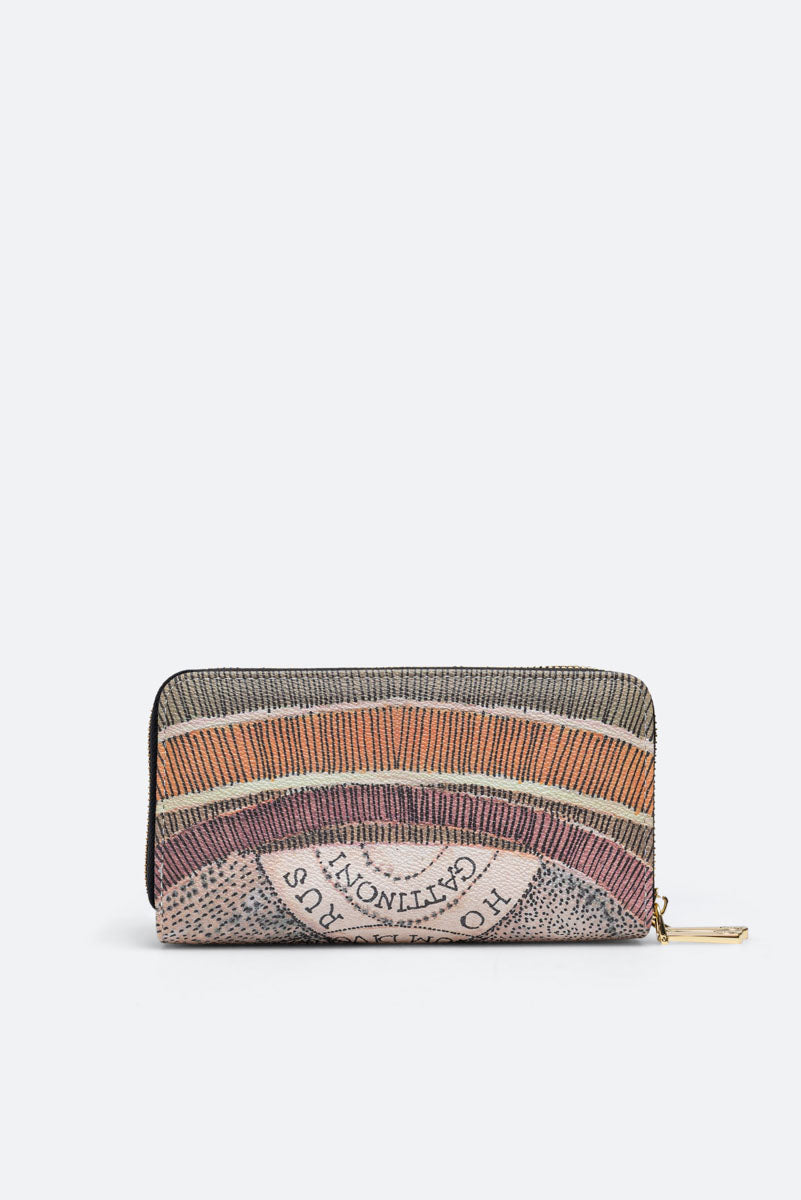 Portafoglio con doppia zip Planetarium wild