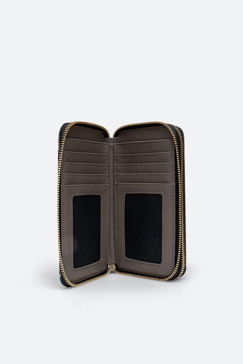 Portafoglio con doppia zip Planetarium wild