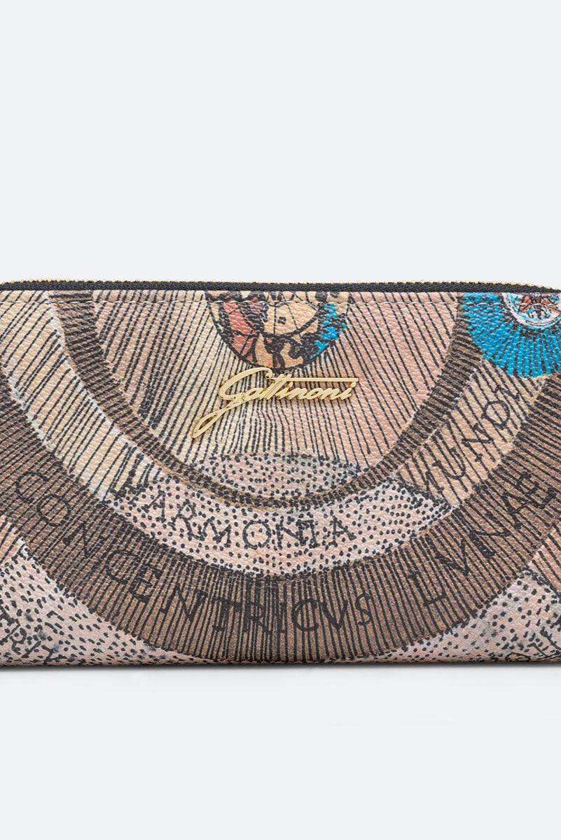 Portafoglio con doppia zip Planetarium wild