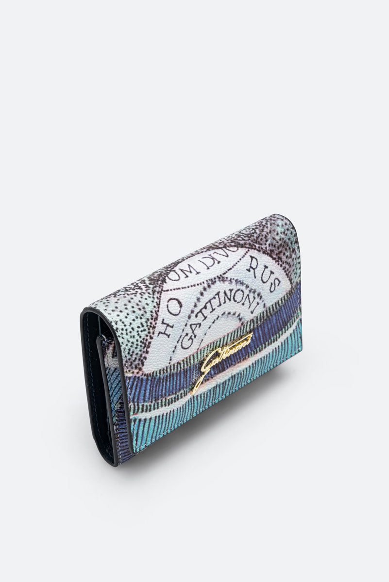 Portafoglio Small Flap Planetarium Aquamarine
