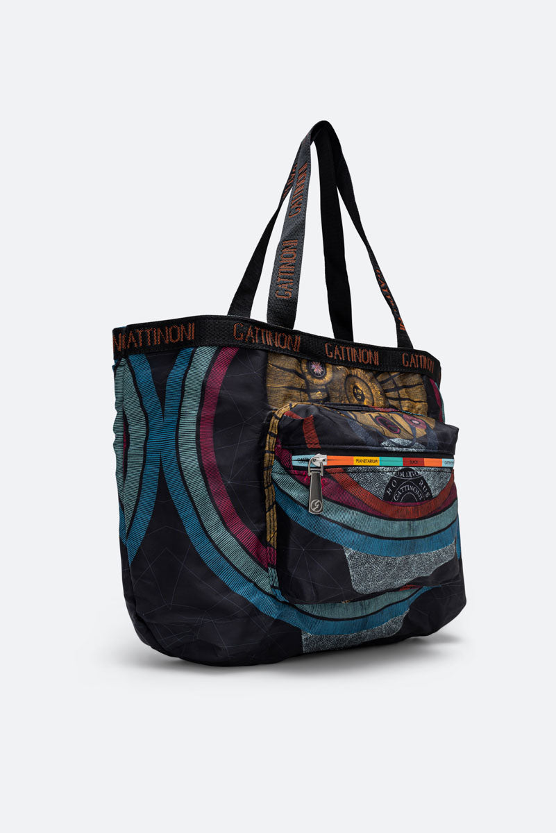 Planetarium Easy Chic Borsa A Spalla Nero Planetarium